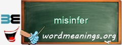 WordMeaning blackboard for misinfer
